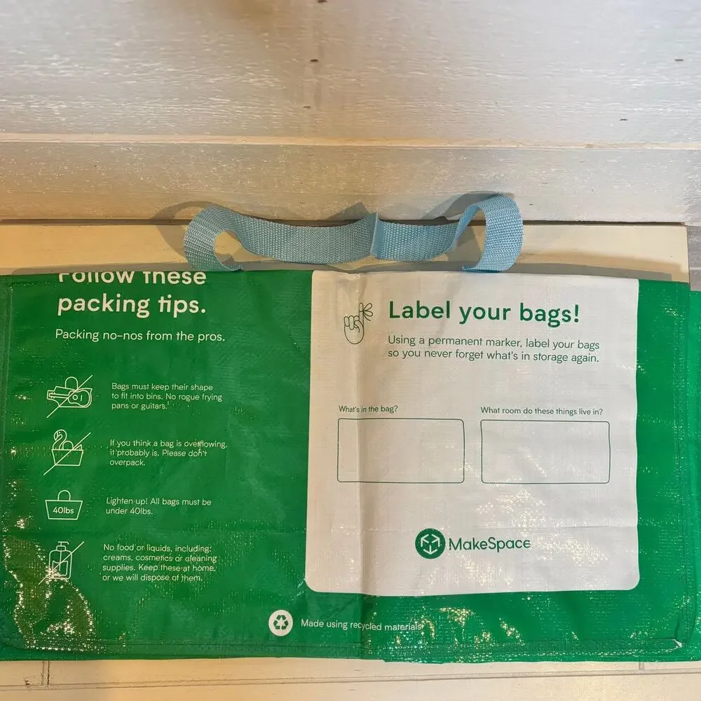 5 shopping storage moving collapsible large bags - great for resellers, students